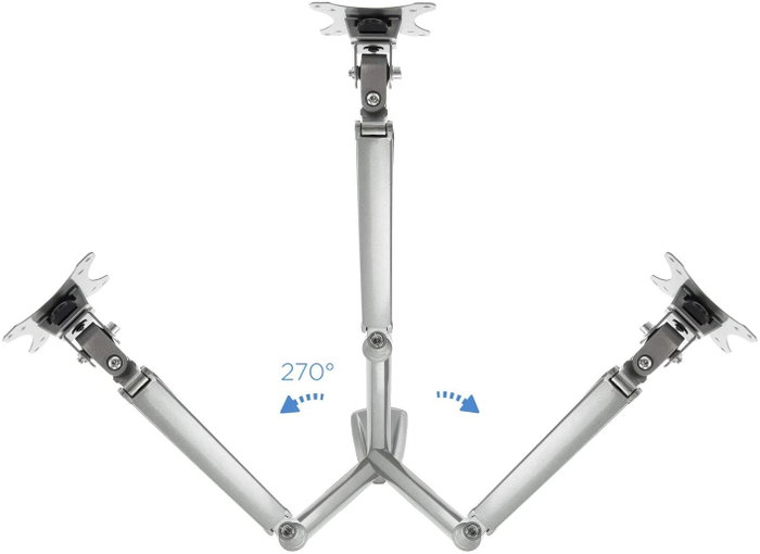 Tooq DB3032TNR-S Soporte de Mesa para Monitor 13-32 Pulgadas Plata